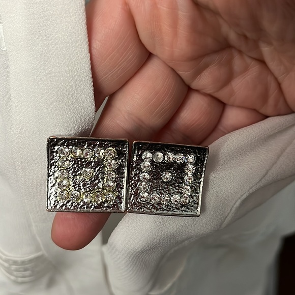 TALLY TAYLOR/CATO 22w sheer white jacket with ribbons/buttons, white skirt - Picture 3 of 11